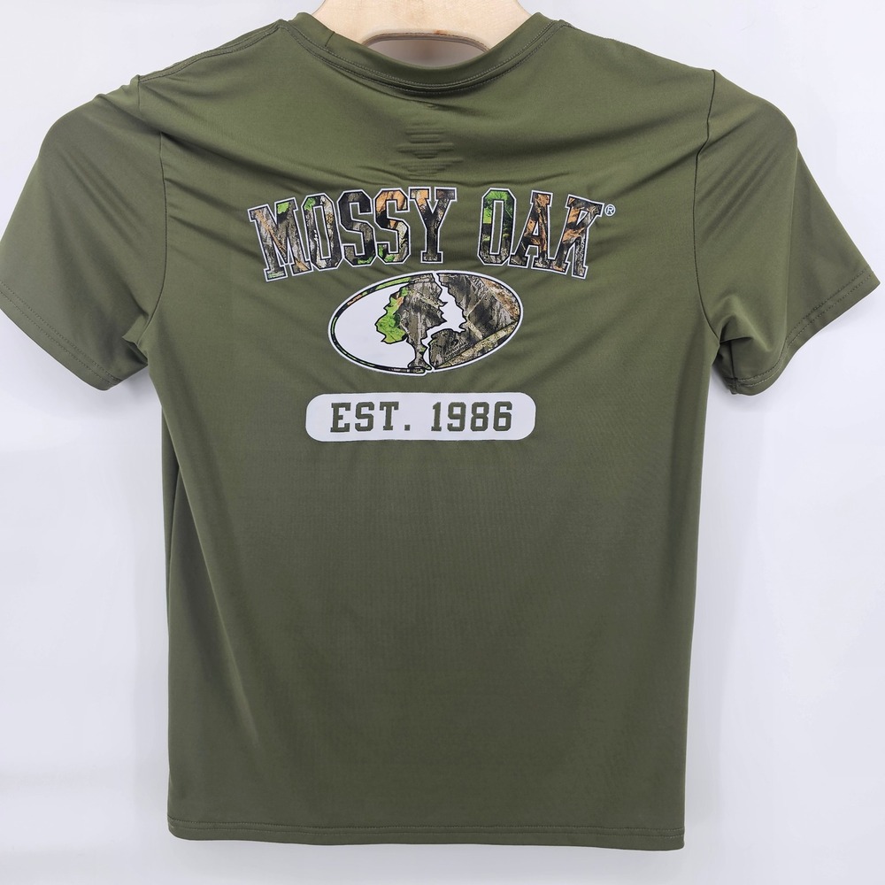 Mossy Oak Graphic T-Shirt Mens Medium Green Short Sleeve Performance - Picture 6 of 7